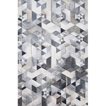 Printed Maddox Area Rug by Loloi II, Gray and Ivory, Gray/Ivory, 7'6"x9'6"