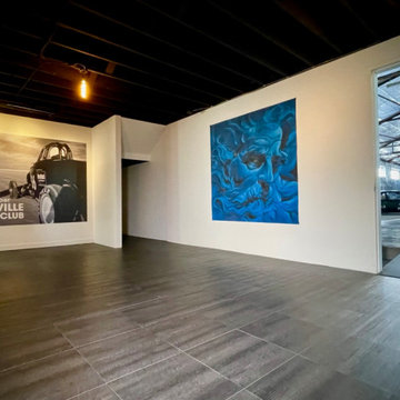 Cool Man Cave / living area in converted downtown space.