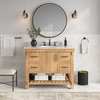 Bosque Bath Vanity, Driftwood, 42", Single Sink, Undermount, Freestanding