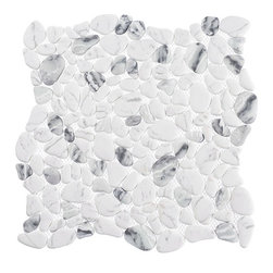 Riverbed Glass Pebbles by Glazzio Tile - Mosaic Tile