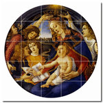 Picture-Tiles.com - Sandro Botticelli Religious Painting Ceramic Tile Mural #99, 60"x60" - Mural Title: Madonna Of The Magnificat