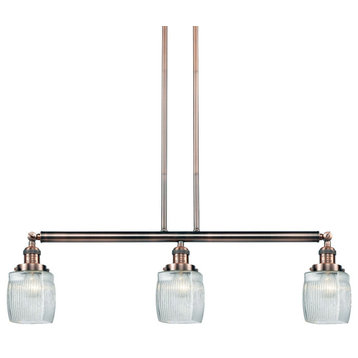 Innovations Lighting 213-S Colton Colton 3 Light 38"W Linear - Antique Copper /