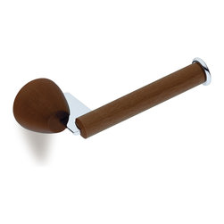 Secret Bath - Secret Bath, Toilet Paper Holder wo Lid, Wood-Chrome, Testa - Toilet Paper Holders