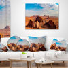Monument Valley Aerial Sky View Landscape Printed Throw Pillow, 18"x18"
