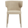 Elite Living Melore Wingback Upholstered Dining Side Chair, Taupe