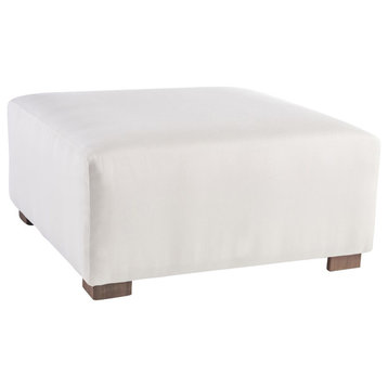 Large Square Cocktail Ottoman, Cayenne