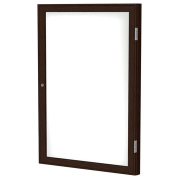 Ghent's Ceramic 36" x 36" 1 Door Enclosed Mag. Whiteboard in White