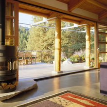 stone under fireplace