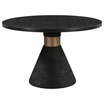 Rishi Black Rope Round Table - Black