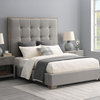 Remi Stain-Resistant King Bed, Gray