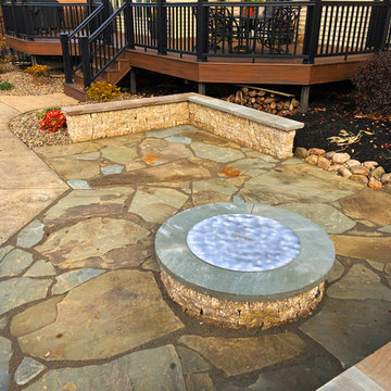 Poolside Flagstone Patio