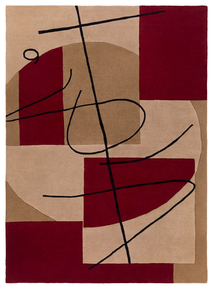 Surya HST-3005 Naya Area Rug, 3'3' x 5'3', Camel/Dark Red ...