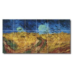 Rikki Knight Van Gogh Art Twelve Sunflowers Design Ceramic Art Tile 8 x 8