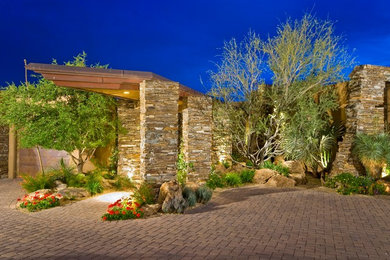 Inspiration for a mediterranean entryway remodel in Phoenix