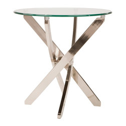 Zila Glass End Table - Side Tables And End Tables