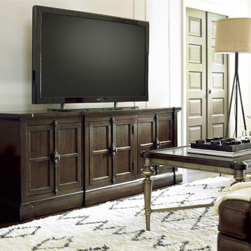 Proximity Cherry Wood 3 Doors Entertainment Console