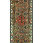 Noori Rug - Fine Vintage Distressed Goudarz Light Brown/Ivory Runner, 3'4x11'1 - Uniquely hand knotted, this Fine Vintage Distressed Goudarz rug has been crafted using fine quality wool so it lasts for years to come. Subtle signs of wear to give it a personal touch making it a true one-of-a-kind.