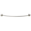 Utopia Alley 72" Aluminum Curved Rod With Shower Rings and Liner, Brushed Nickel