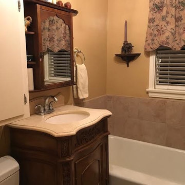 Our guest bathroom gets a "MG"