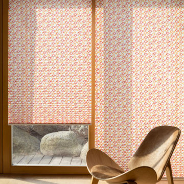 Pleated shades + blinds