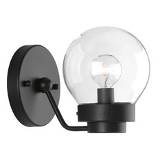 Progress Lighting P300112 Spatial 1 Light 5-3/8"W Bathroom Sconce - Black