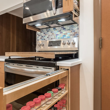 Galley Kitchen Remodel Done with New Custom Cabinets