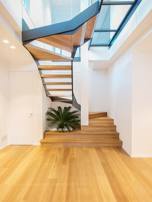 75 Contemporary Ushaped Staircase Design Ideas Stylish Contemporary