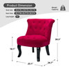 Jane Uphlostered Ottoman Accent Chair, Red