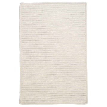 Simply Home Solid Rug, White, 4'x4'