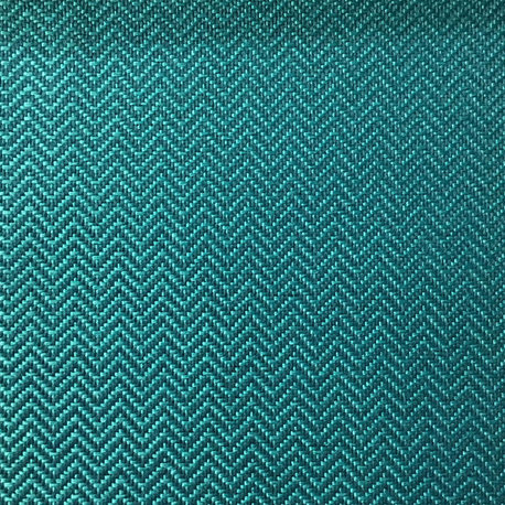 Devon Chevron Woven Upholstery Fabric, Peacock