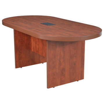 Legacy 71" Racetrack Conference Table with Power Data Grommet in Cherry
