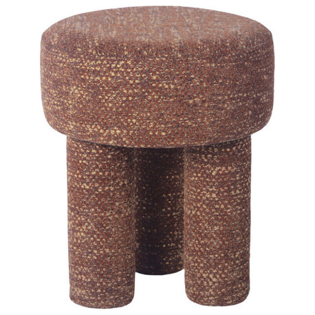 Claire Knubby Stool, Brown