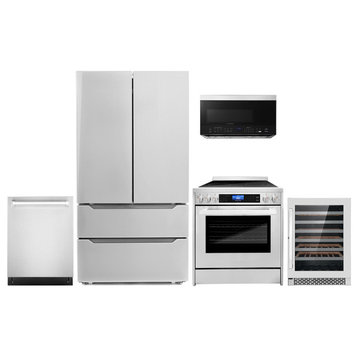 5-Piece Kitchen, 30" Over the Range Microwave and 30" Electric Range