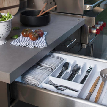 Polymer Trim to Fit Glossy Drawer Insert Cutlery Organizer
