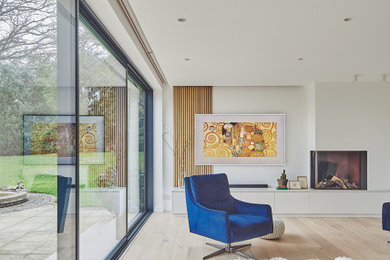 Trendy living room photo in West Midlands