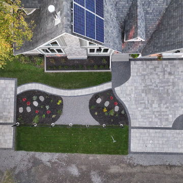 Modern Front Yard Interlocking & Landscape Design