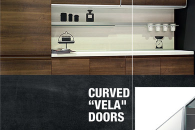 Curved "Vela" Doors  for kitchen