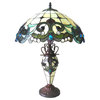 Dulce 3-Light Victorian Double Lit Table Lamp 18" Shade