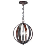 Maxim - Maxim Provident 3-Light Chandelier 10030OI - Oil Rubbed Bronze - Offered in a variety of shapes and sizes, the Provident collection offers a trending style at value engineered pricing. The pivoting metal bands in your choice of Oiled Rubbed Bronze or Satin Nickel are available in sizes that fit many coordinating locations.