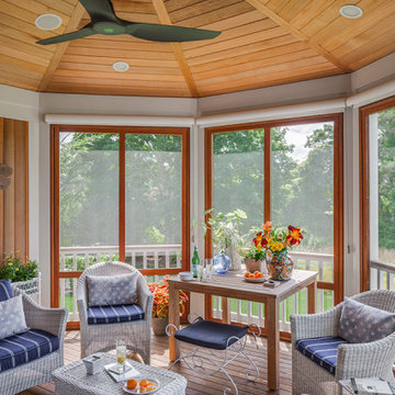 Four Season Sunroom with Wood Ceiling - Cotchpinicut Cape - Cape Cod, MA - Custo