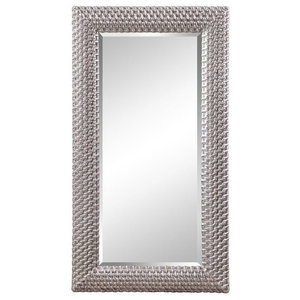 Beveled Glass Rectangle Leaner Large Floor Mirror 1 Beveled