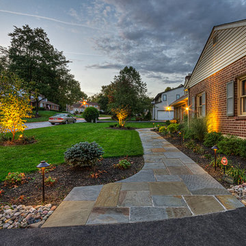 Front Natural Flagstone Walkway