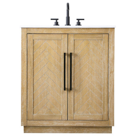 Elegant Lighting VF29030 Chase 30" - Linen Oak
