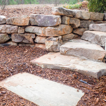 Natural stone wall/stairs