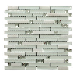 Matte and Glossy White Luxury Diamond Glass Mosaic Tile Collection - Home Accessories & Decor