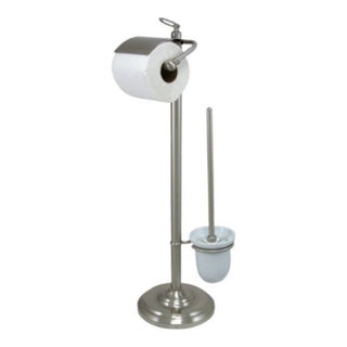 DW 6700 Freestanding Toilet Paper Holder and Toilet Brush Set in Polished  Chrome