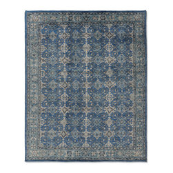 Gaston Hand Knotted Rug in Blue - Area Rugs