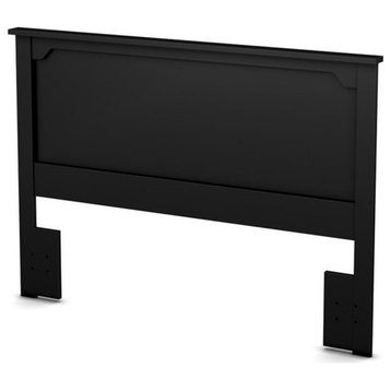 South Shore Fusion Wood Full Queen Headboard in Black