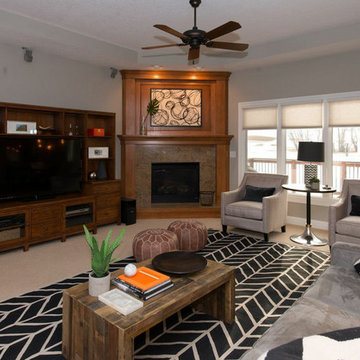 Transitional + Contemporary Living Room: A Gorgeous Mix of Black, White & Wood