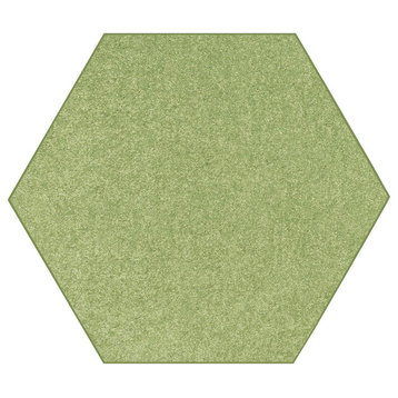 Bright House Solid Color Area Rugs Lime Green - 4' Hexagon